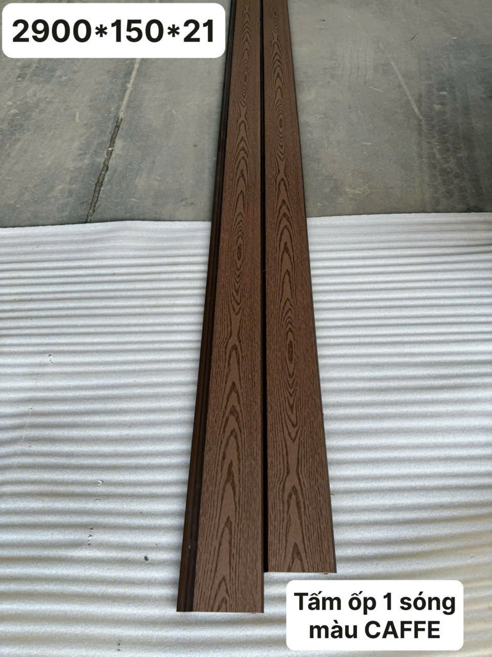 Tấm ốp sóng nhựa giả gỗ mẫu 6